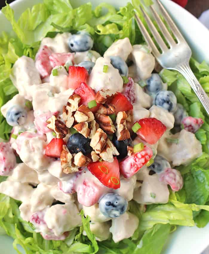 Paleo Whole30 Berry Chicken Salad 