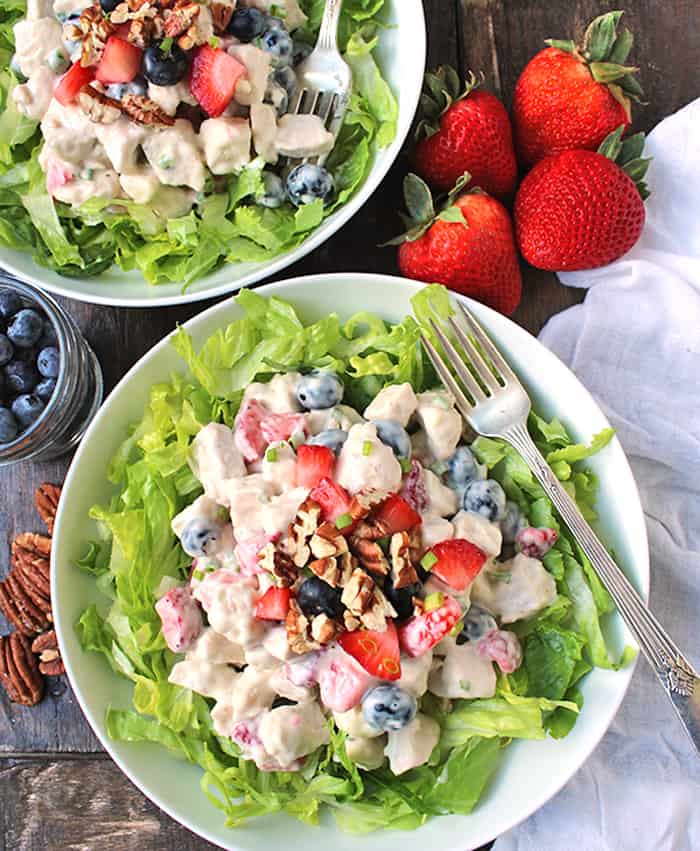 Paleo Whole30 Berry Chicken Salad 