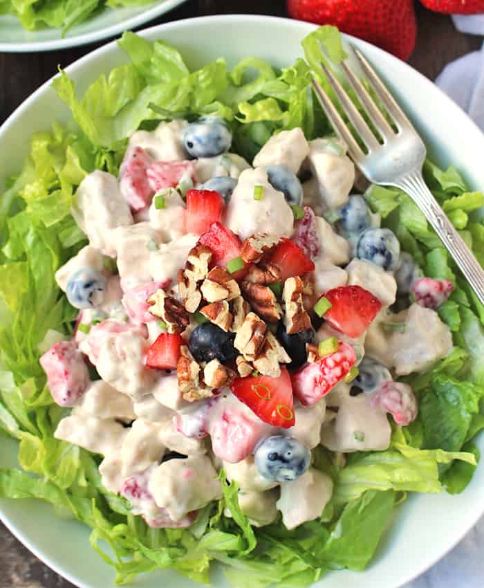 Paleo Whole30 Berry Chicken Salad 