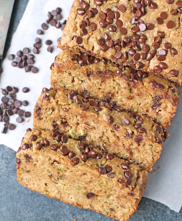 Paleo Chocolate Chip Zucchini Bread 