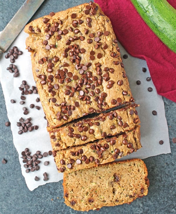 Paleo Chocolate Chip Zucchini Bread 