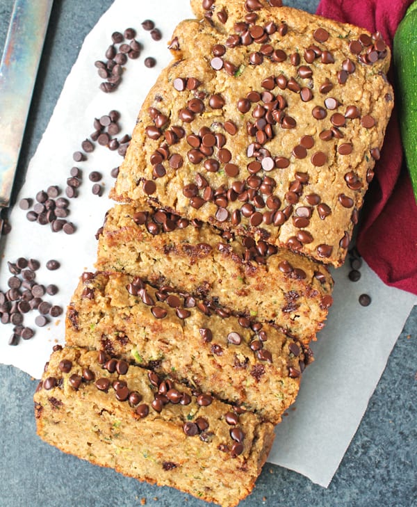 Paleo Chocolate Chip Zucchini Bread 