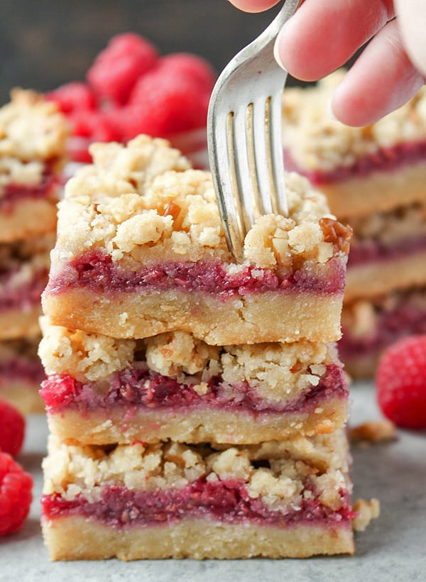 Paleo Raspberry Crumb Bars 