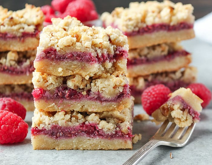 Paleo Raspberry Crumb Bars 