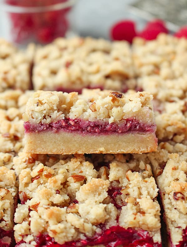 Paleo Raspberry Crumb Bars 