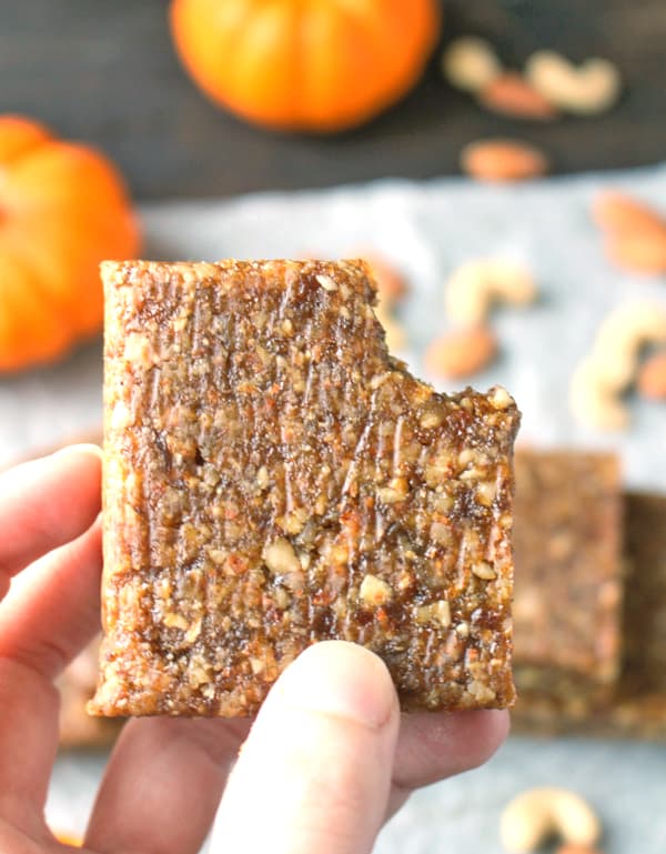 Paleo Pumpkin Protein Bars Copycat RX Bar