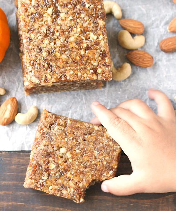 Paleo Pumpkin Protein Bars Copycat RX Bar