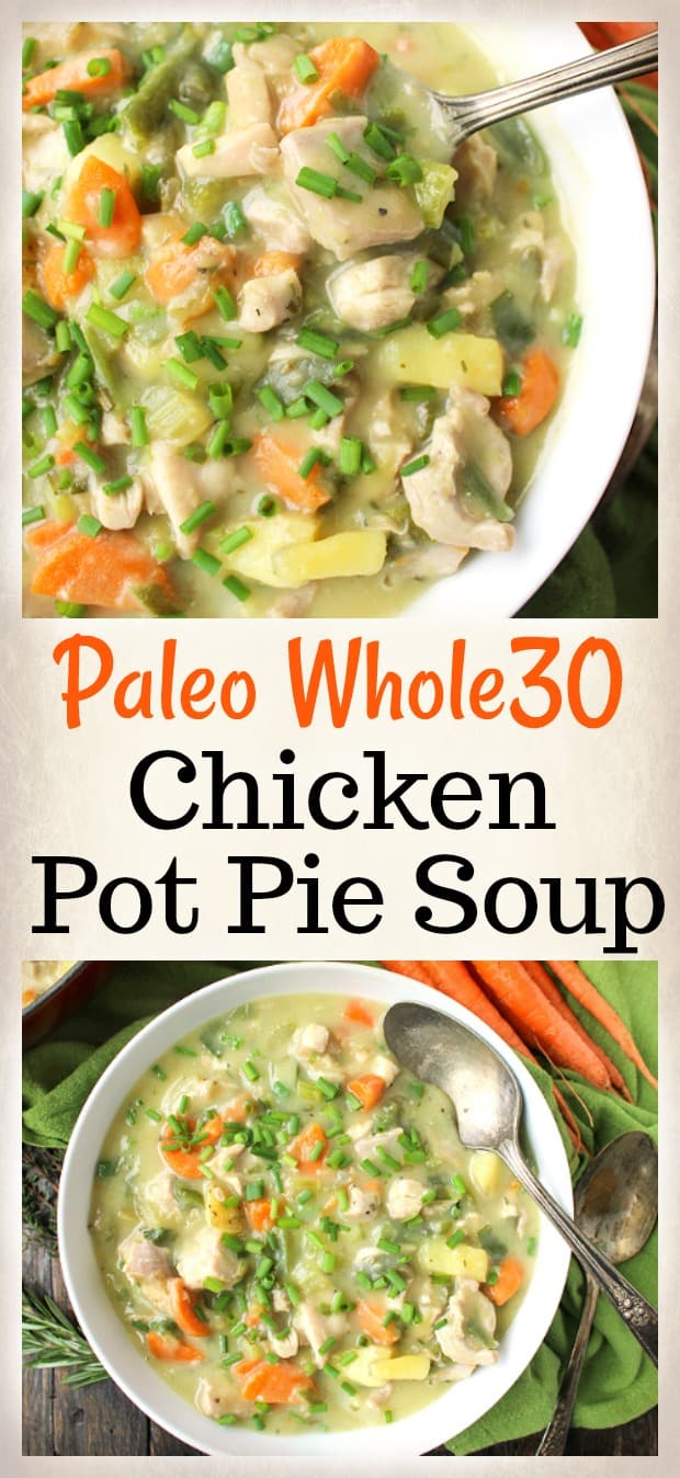 Paleo Whole30 Pot Pie Soup 