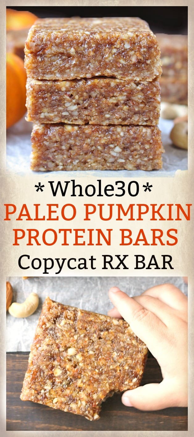 Paleo Pumpkin Protein Bars Copycat RXBar 