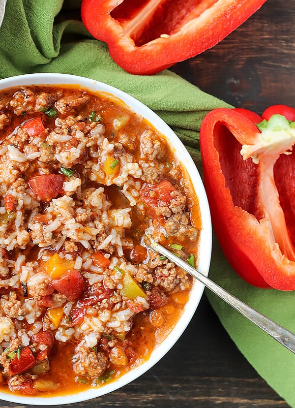 Paleo Whole30 Stuffed Pepper Soup