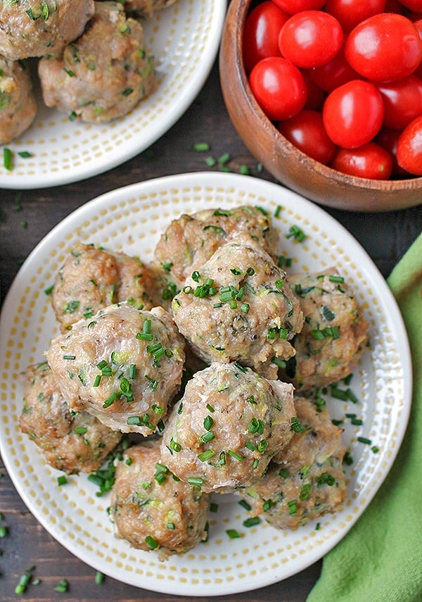 Paleo Whole30 Chicken Zucchini Meatballs