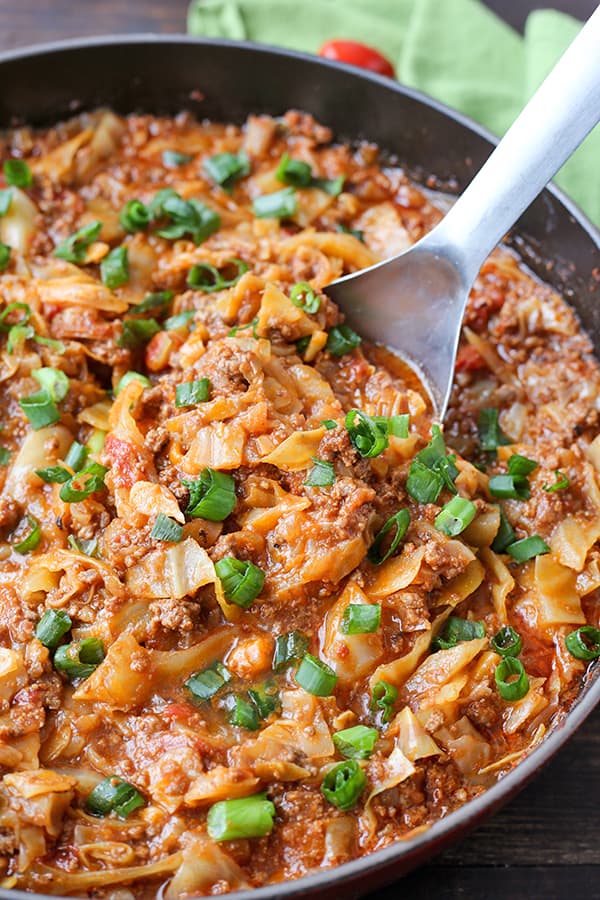 This Paleo Whole30 Cabbage Roll in a Bowl is a fun way to enjoy cabbage rolls without all the work. A quick, healthy dinner that is gluten free, dairy free, and so delicious!