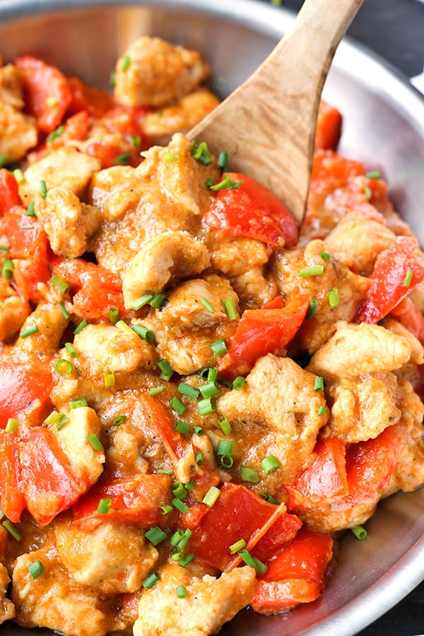 This Paleo Whole30 Sweet and Sour Chicken is a meal the whole family will love. A homemade sauce that is sweetened with only fruit and comes together quickly. A heathy, easy meal that is gluten free, dairy free, and low fodmap.