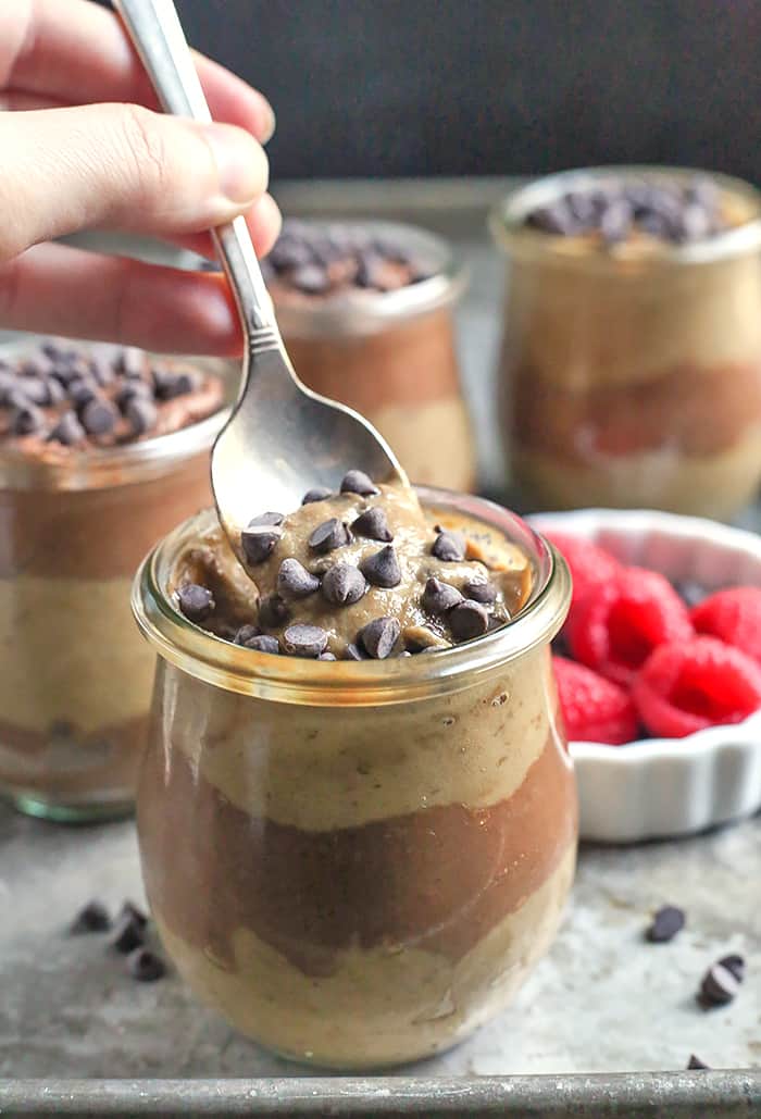 This Paleo Vegan Chocolate and SunButter Pudding is a delicious no-bake treat that everyone will love. It is creamy, rich, healthy, and easy to make. Gluten free, dairy free, nut free, and naturally sweetened.