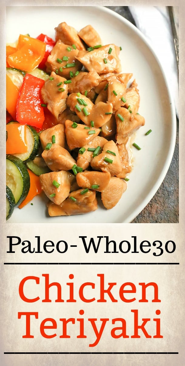 This Paleo Whole30 Chicken Teriyaki is a healthy version of the classic take-out dish. Instant Pot and stove-top instructions included. It's gluten free, dairy free, low fodmap and sweetened with only a little fruit juice.