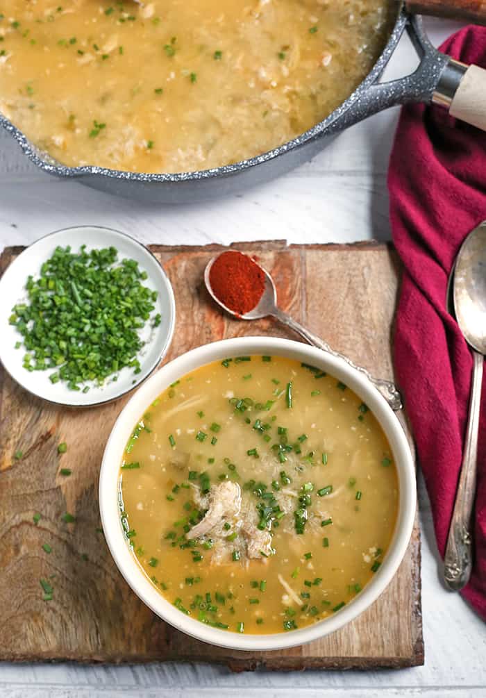 This Paleo Whole30 Instant Pot White Chicken Chili is easy to make and so delicious! Comfort food made way easier thanks to the Instant Pot. It's gluten free, dairy free, and low fodmap.