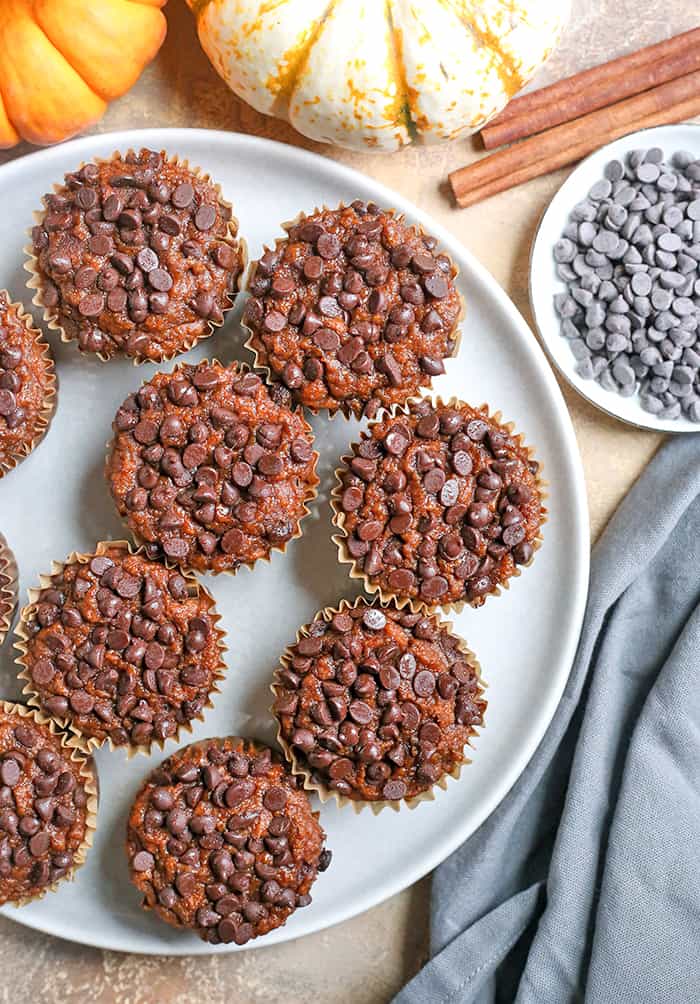 These Paleo Nut-Free Pumpkin Muffins are a simple and healthy treat. They are gluten free, dairy free, and naturally sweetened.