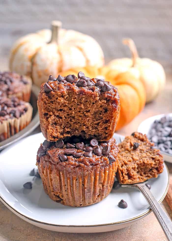 These Paleo Nut-Free Pumpkin Muffins are a simple and healthy treat. They are gluten free, dairy free, and naturally sweetened.