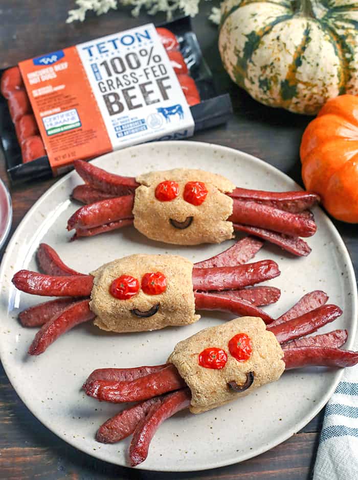 This Paleo Pumpkin Chili and Spider Hot Dogs are two individual meals that both kids and adults will love. The chili is Whole30 compliant and the hot dogs are a fun paleo treat.