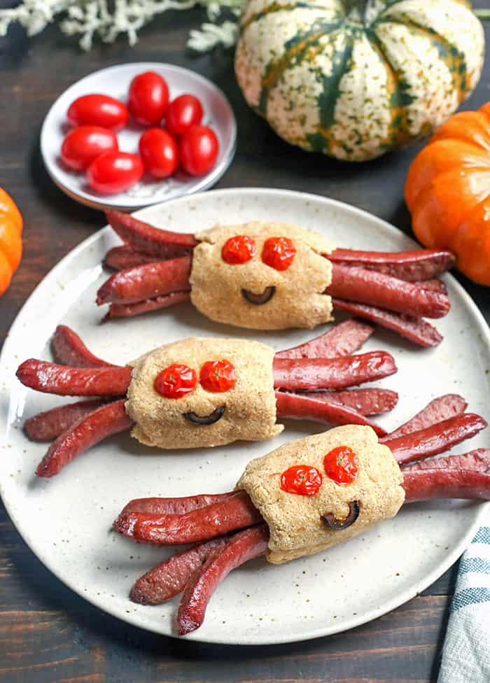 This Paleo Pumpkin Chili and Spider Hot Dogs are two individual meals that both kids and adults will love. The chili is Whole30 compliant and the hot dogs are a fun paleo treat.