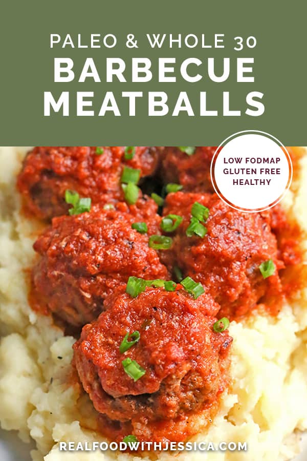 These Paleo Whole30 Barbecue Meatballs are made in the Instant Pot which makes the quick and juicy. They are cooked in a homemade barbecue sauce that is flavorful and easy. Gluten free, dairy free, nut free, egg free, and low FODMAP.