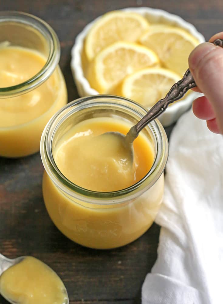 This Easy Paleo Lemon Curd comes together in just minutes. It's thick, creamy, and tart. Gluten free, dairy free, low FODMAP and naturally sweetened.