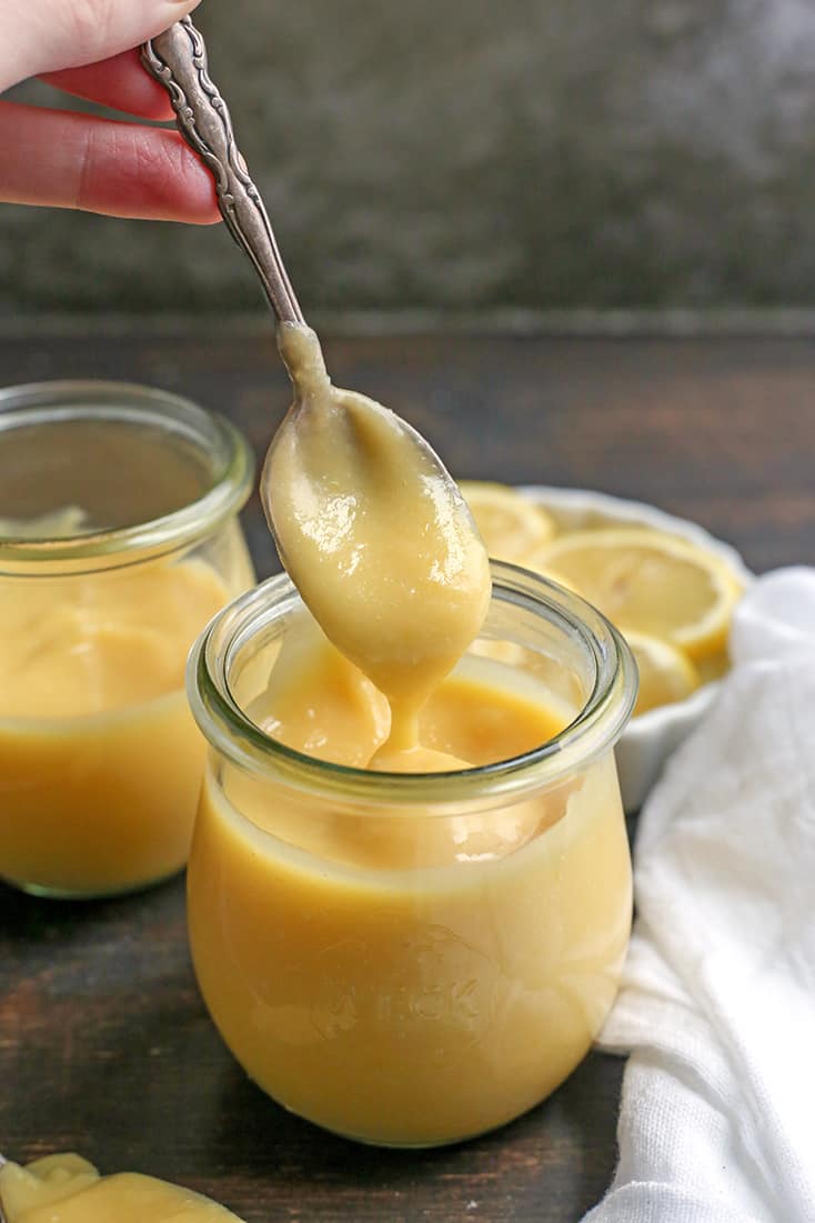 This Easy Paleo Lemon Curd comes together in just minutes. It's thick, creamy, and tart. Gluten free, dairy free, low FODMAP and naturally sweetened.