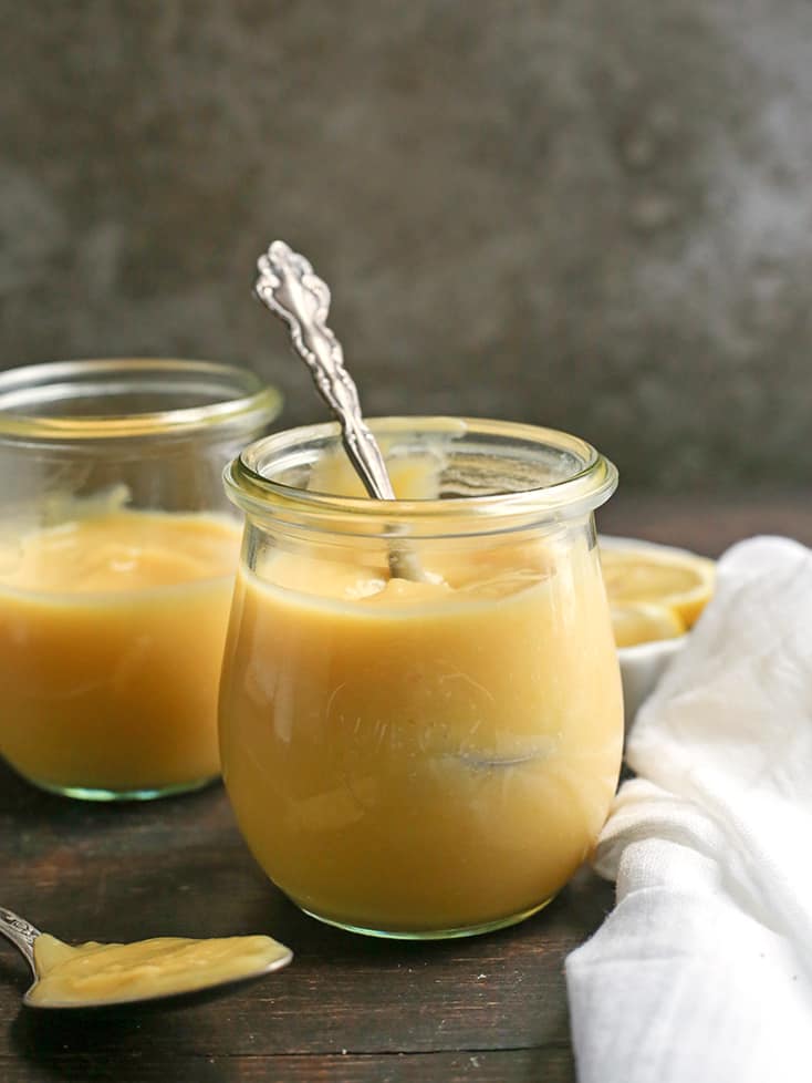 This Easy Paleo Lemon Curd comes together in just minutes. It's thick, creamy, and tart. Gluten free, dairy free, low FODMAP and naturally sweetened.