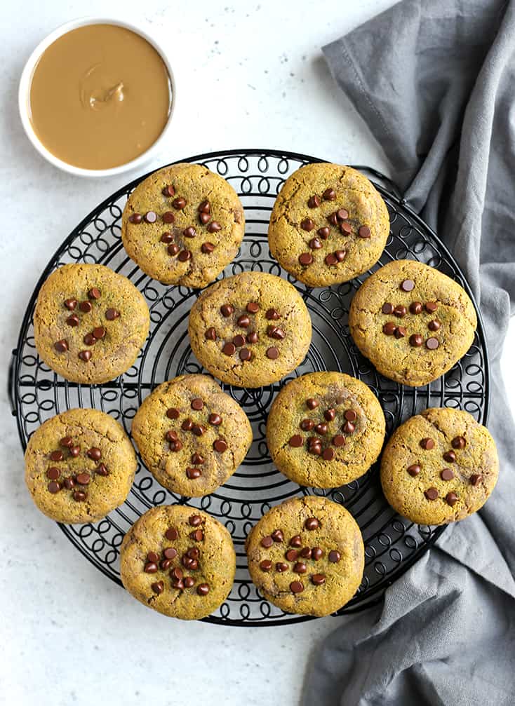These Easy Paleo SunButter Cookies are naturally green with no hidden veggies. With only 6 ingredients they are easy and delicious! Gluten free, dairy free, nut free, and naturally sweetened.