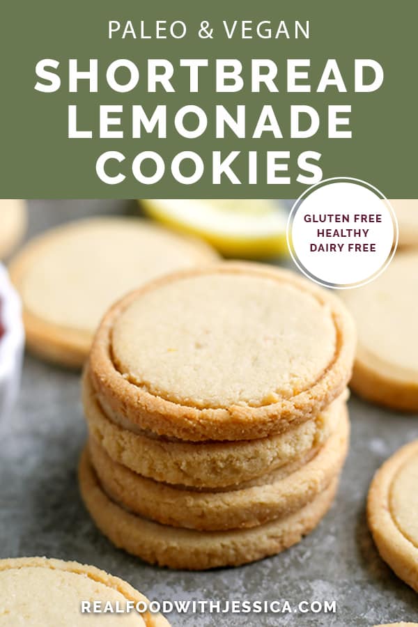 These Paleo Vegan Shortbread Lemonades are a copycat version of the popular Girl Scout cookie. Made with just 6 ingredients and so delicious! Gluten free, dairy free, egg free, and naturally sweetened.