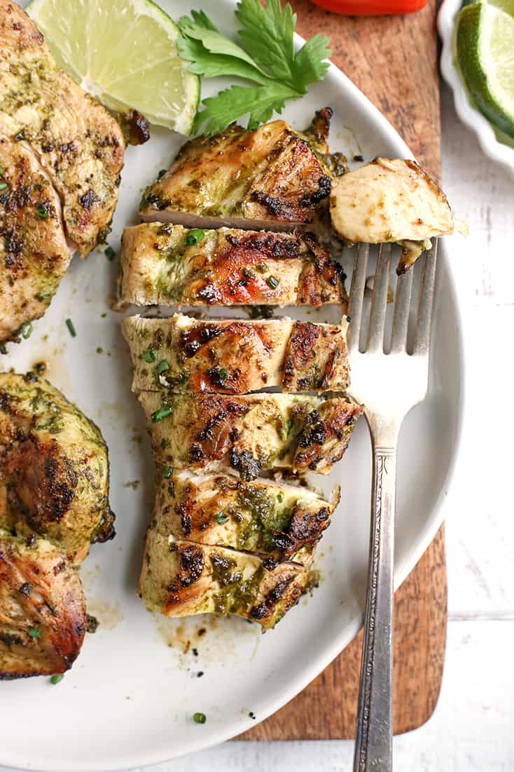 This Paleo Whole30 Cilantro Lime Chicken is easy, quick, and so flavorful. It's gluten free, dairy free, low carb, and low FODMAP. 