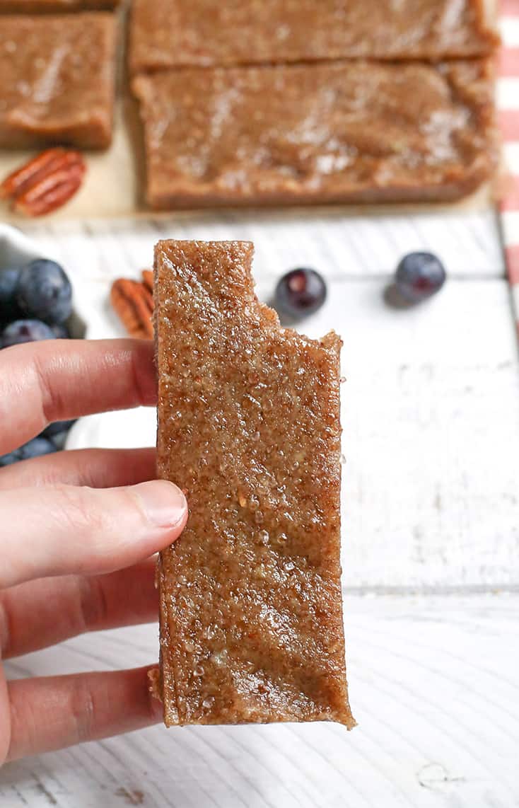 These Paleo Maple Sea Salt Protein Bars are a copycat version of the popular RXBAR. They are made with just a few simple, real ingredients. Gluten free, egg free, dairy free, and so easy to make!
