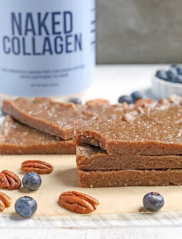 These Paleo Maple Sea Salt Protein Bars are a copycat version of the popular RXBAR. They are made with just a few simple, real ingredients. Gluten free, egg free, dairy free, and so easy to make!