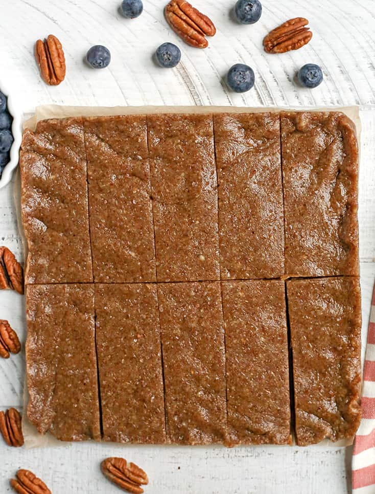 These Paleo Maple Sea Salt Protein Bars are a copycat version of the popular RXBAR. They are made with just a few simple, real ingredients. Gluten free, egg free, dairy free, and so easy to make!