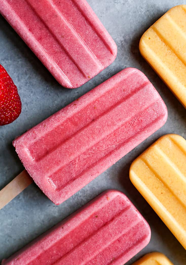 These Paleo Vegan 2 Ingredient Fruit Popsicles are easy to make and make a great summer treat. They are dairy free, nut free, and so delicious!