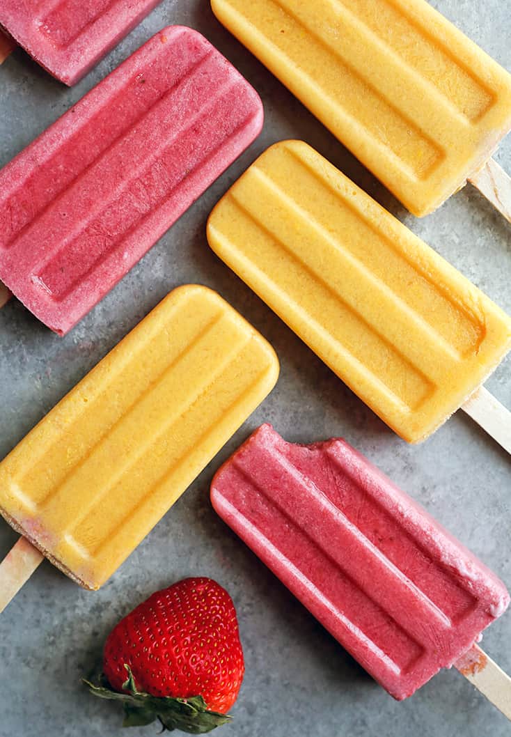 These Paleo Vegan 2 Ingredient Fruit Popsicles are easy to make and make a great summer treat. They are dairy free, nut free, and so delicious!