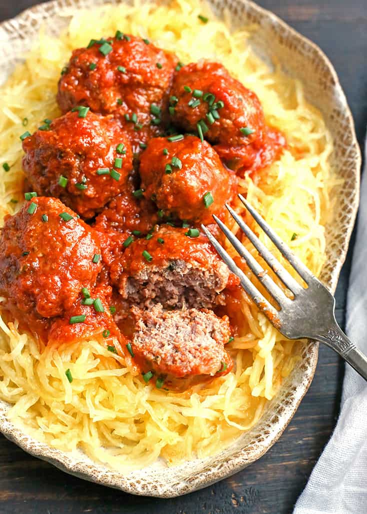 These Paleo Whole30 Instant Pot Meatballs are quick and flavorful. With just 8 minutes of cook time and they stay tender and juicy. They are gluten free, dairy free, low carb, and low FODMAP.