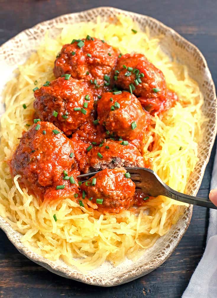 These Paleo Whole30 Instant Pot Meatballs are quick and flavorful. With just 8 minutes of cook time and they stay tender and juicy. They are gluten free, dairy free, low carb, and low FODMAP.