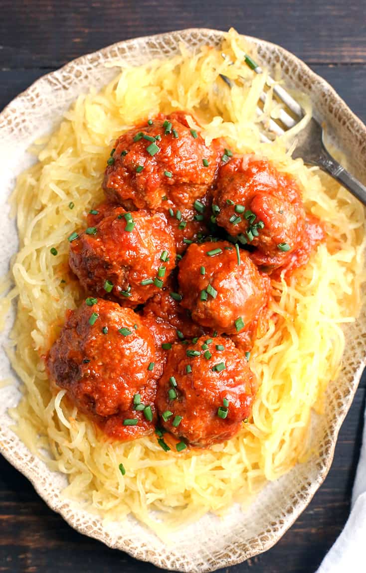 These Paleo Whole30 Instant Pot Meatballs are quick and flavorful. With just 8 minutes of cook time and they stay tender and juicy. They are gluten free, dairy free, low carb, and low FODMAP.