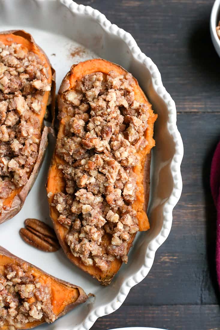 Pecan Pie Twice Baked Sweet Potatoes Real Food with Jessica