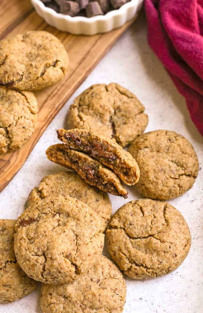 paleo vegan chocolate stuffed cookies