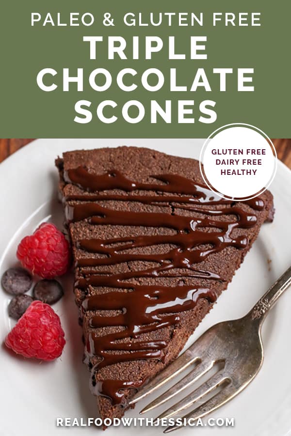 paleo chocolate scones with text