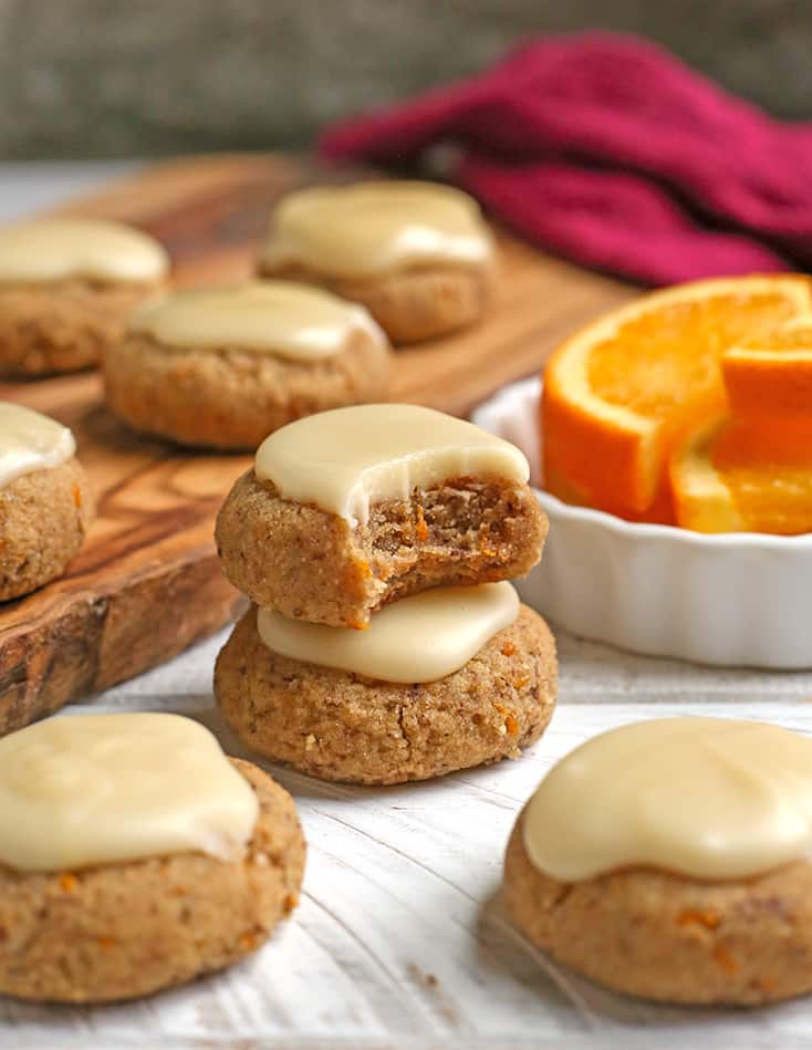 stack of paleo vegan orange cookies