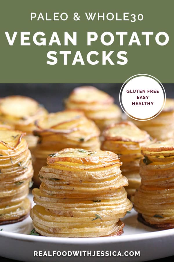 paleo whole30 potato stacks with text 