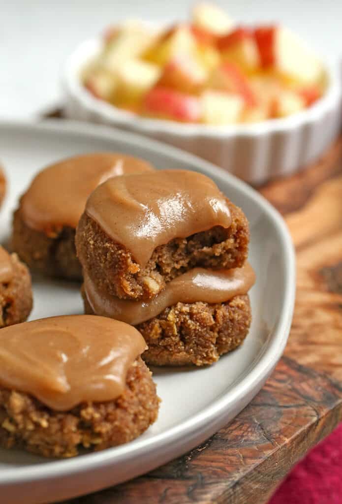 paleo apple cookies with glaze