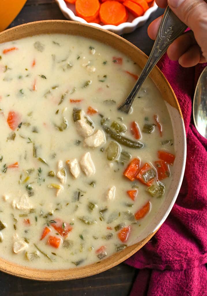 bowl of paleo creamy chicken soup