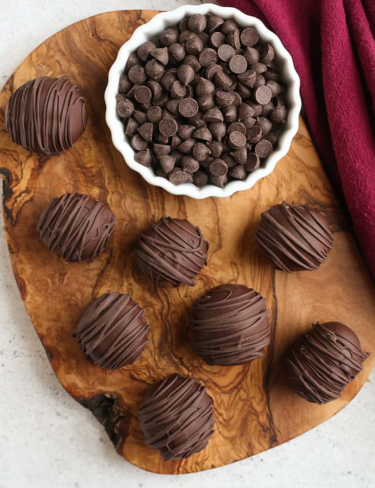 paleo cadbury creme eggs on a wooden cutting board