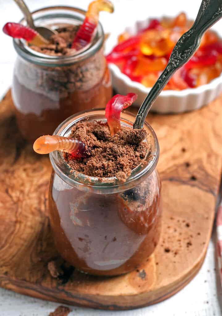 paleo vegan chocolate dirt pudding cups