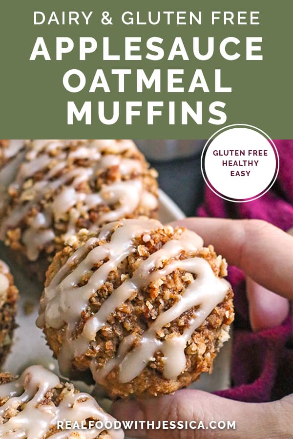 gluten free apple muffins with text 