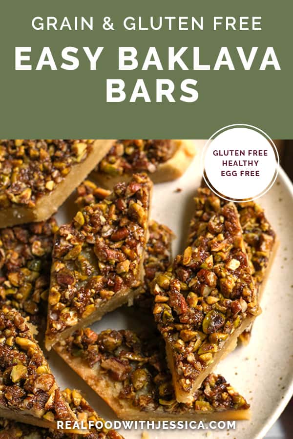 grain free baklava bars with text